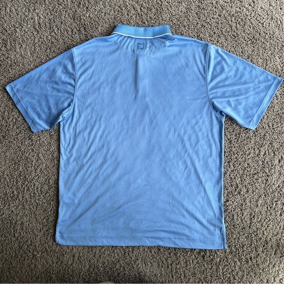 FootJoy Polo Men's XL Blue Golf Performance Stretch Pine Wild Short Sleeve Shirt - Picture 8 of 9